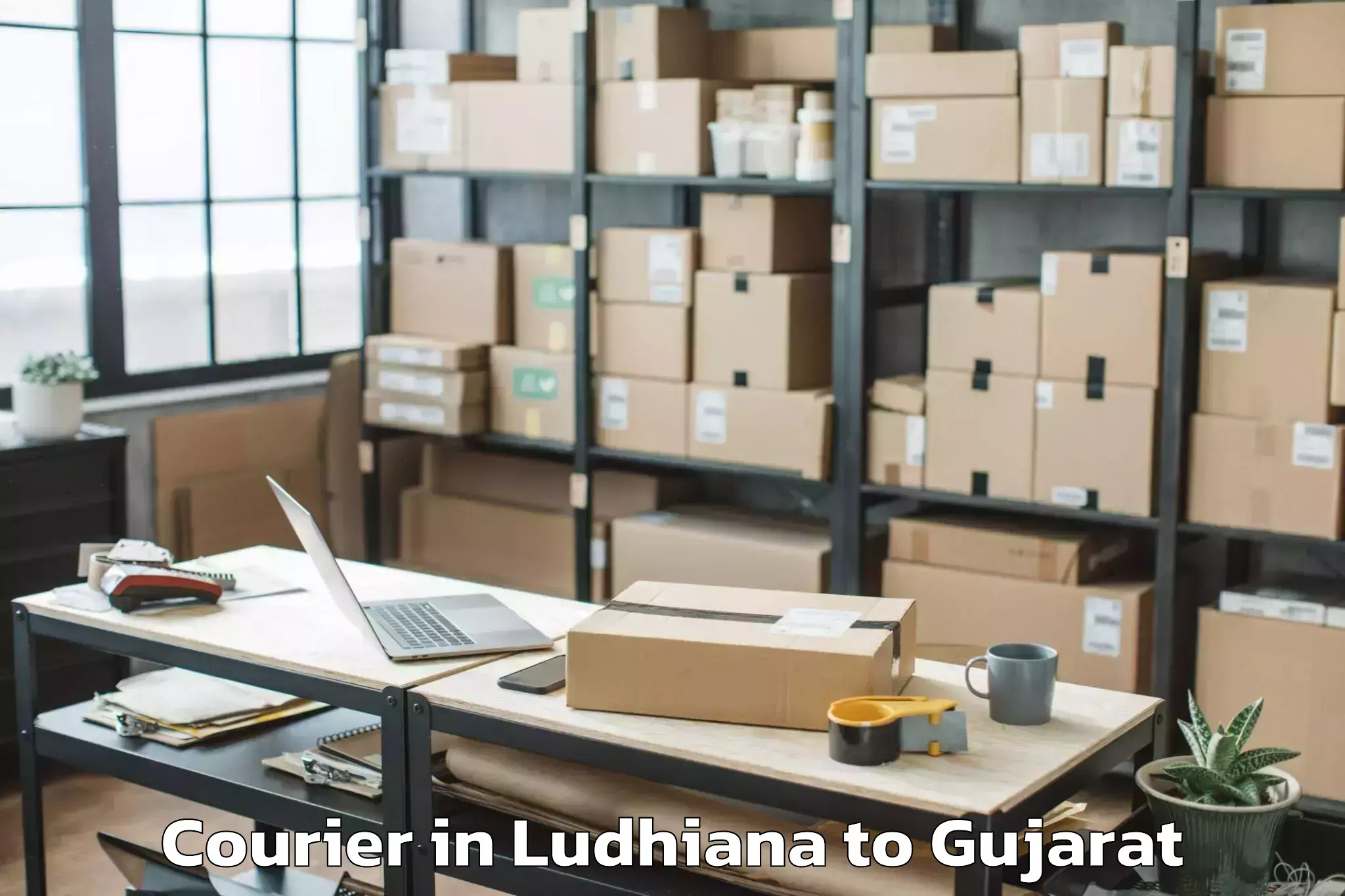 Book Ludhiana to Jhagadia Courier Online